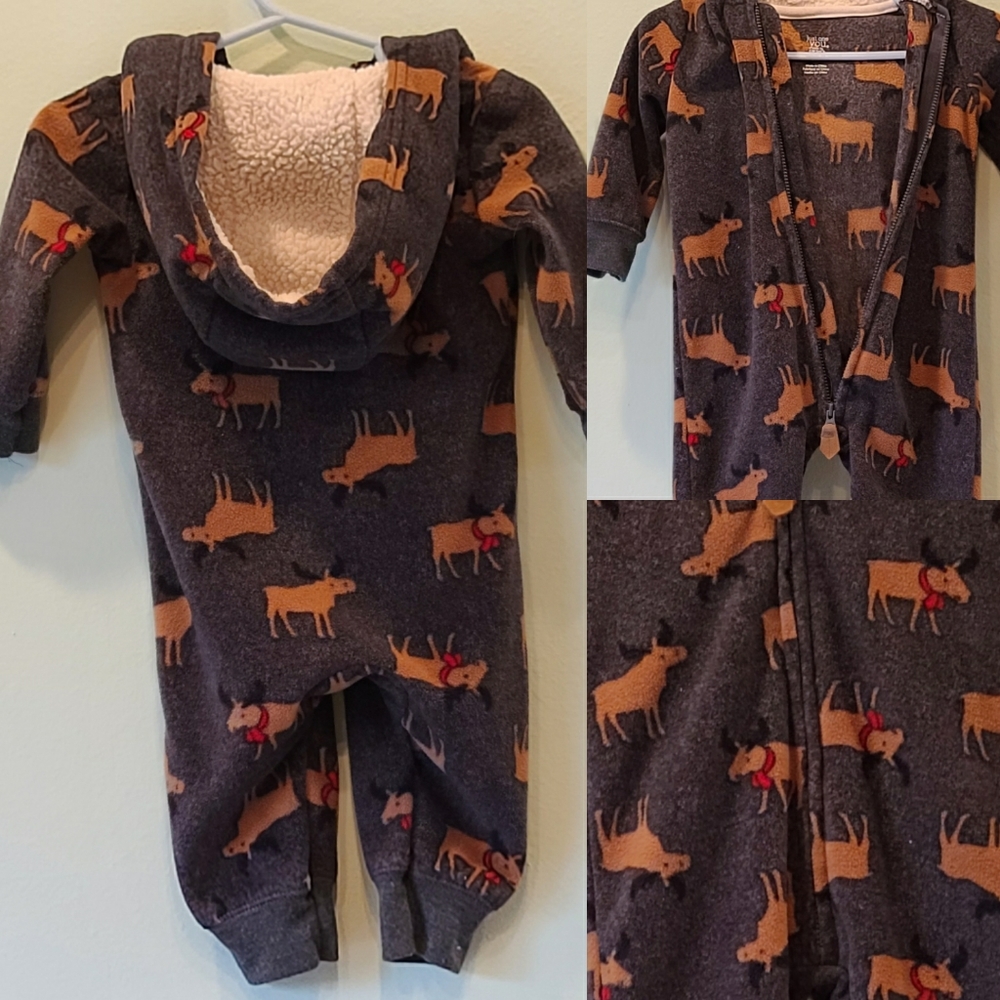 Carters reindeer fleece onesie